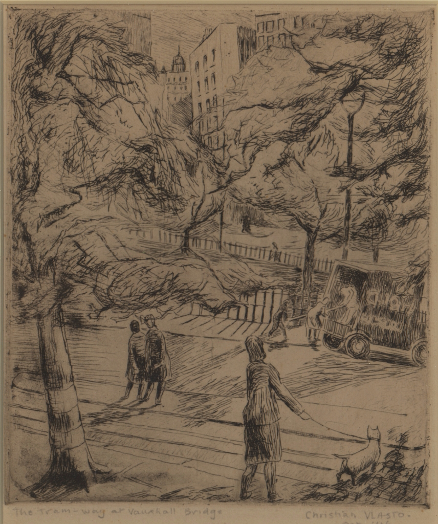 19461000 THE TRAM-WAY AT VAUXHALL BRIDGE Christian C. Vlasto (m. Abbas).jpg